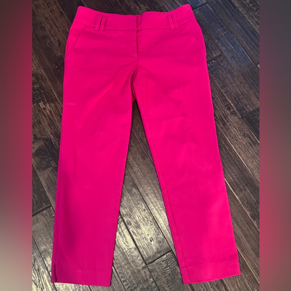 New York & company hot pink fuchsia trouser dress pants 10
